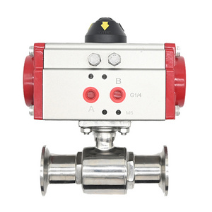 JTAIV Customization Quick-instalationl Sanitary grade Stainless Steel 304/316 2-way Pneumatic Ball Valve Food Grade 1/2"-4"