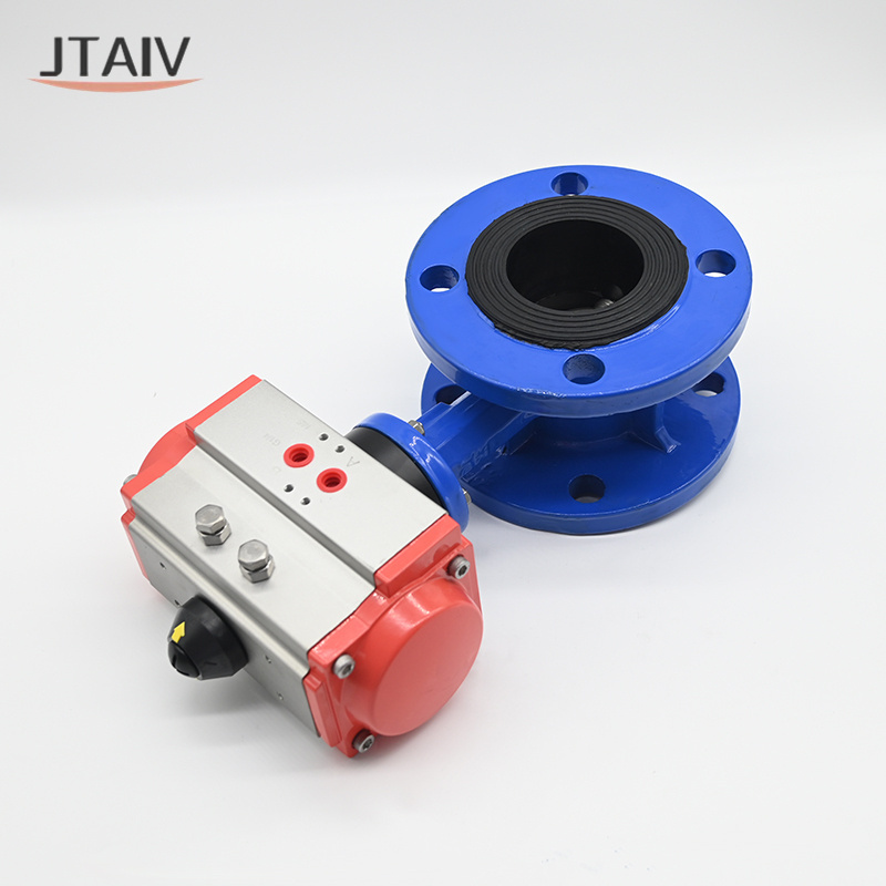 JTAIV Customization Stainless Steel Pneumatic flange butterfly valve DN50-DN600