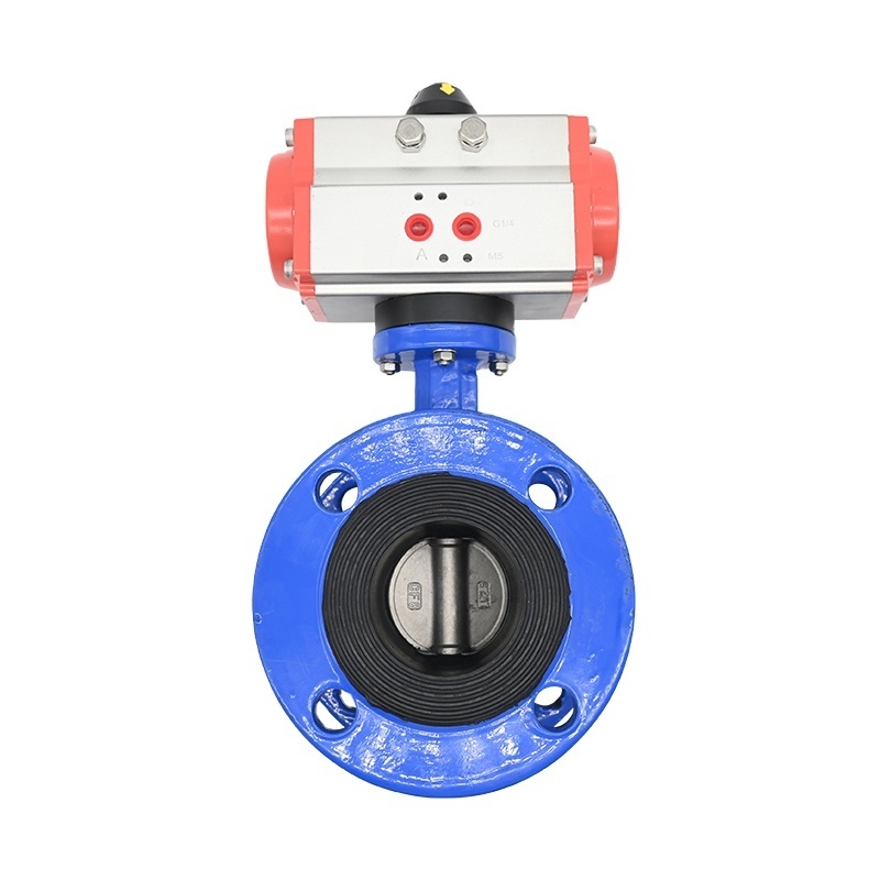 JTAIV Customization Stainless Steel Pneumatic flange butterfly valve DN50-DN600