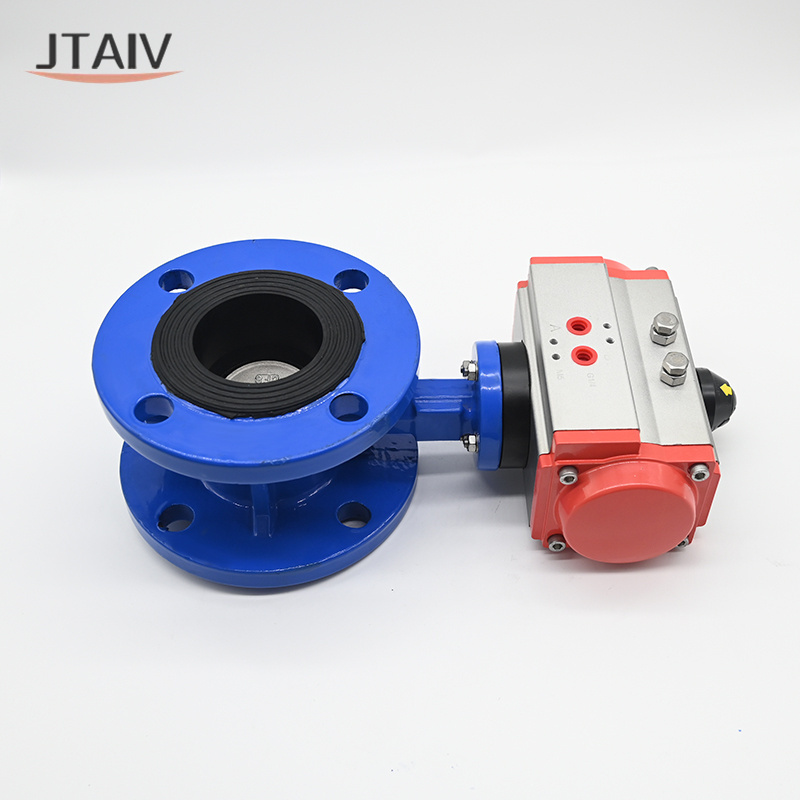 JTAIV Customization Stainless Steel Pneumatic flange butterfly valve DN50-DN600