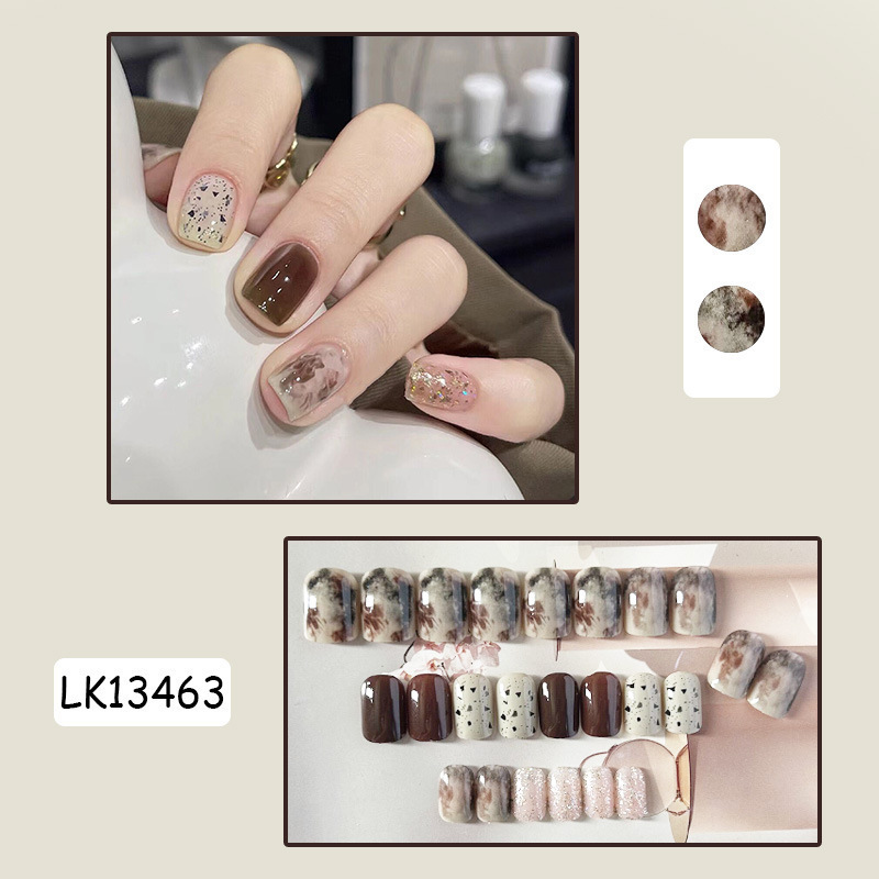 Custom Logo 24pcs Gel Press On Nails Building Gel French Fake Nails Wholesale Thick Short Nails Press On Tips