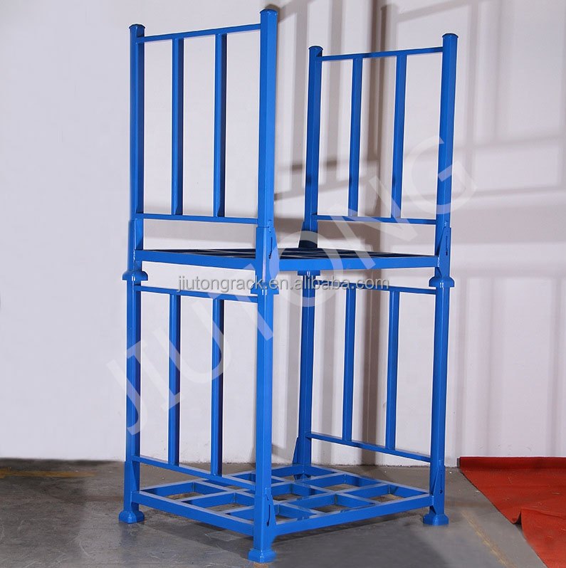 Heavy Duty industrial Vertical folding stacking racks metal storage shelves