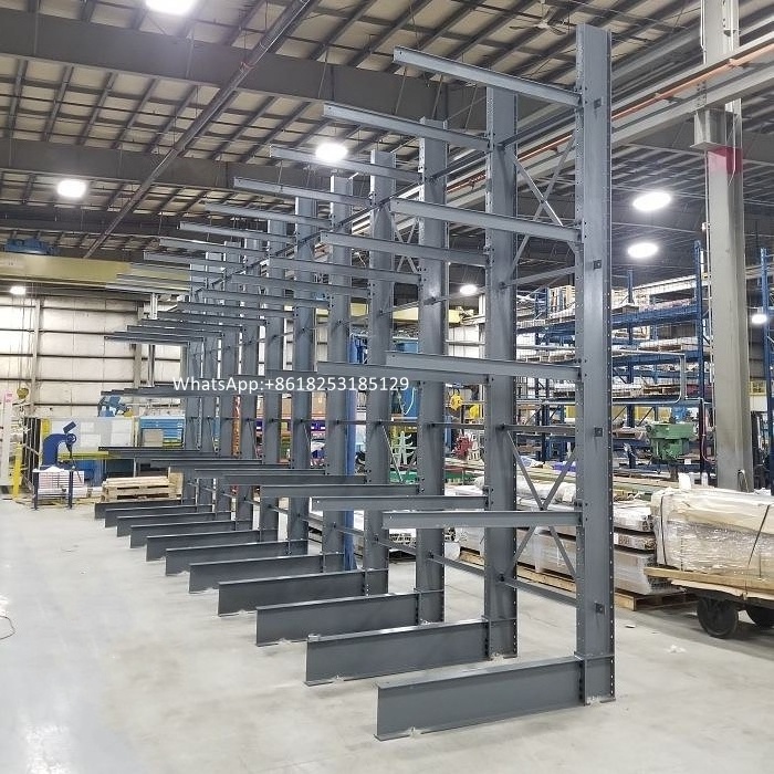 Heavy Duty H-shaped Steel Cantilever Racking System Racks For Long Items