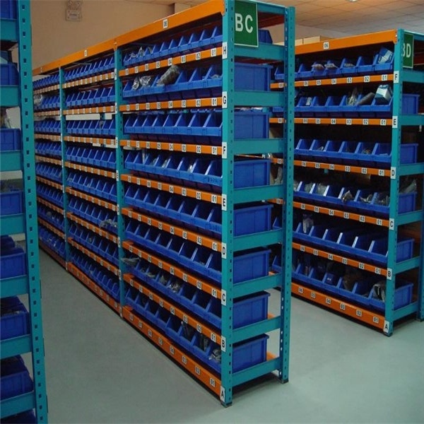 Adjustable Medium Duty Storage Warehouse Shelving System with Stackable Bins