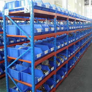 Adjustable Medium Duty Storage Warehouse Shelving System with Stackable Bins