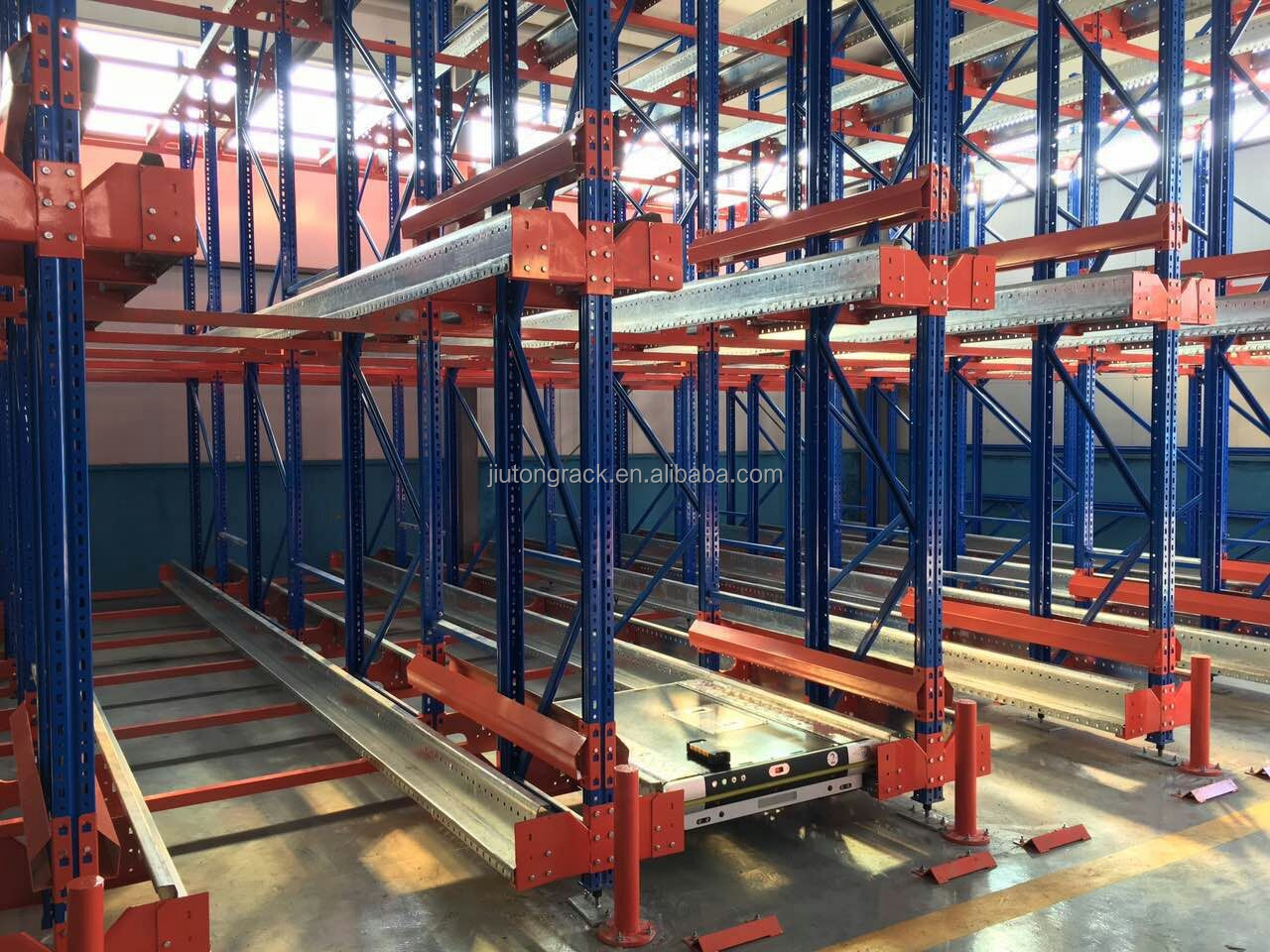 Heavy Duty Deep Storage Metal Shelves Pallet Radio Shuttle Racking system