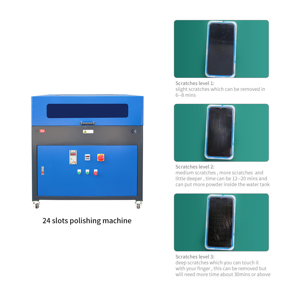 24 Slots Grinder For iPhone iPad Mini/Air/Pro Each Model Screen Scratch Removal Polishing Machine