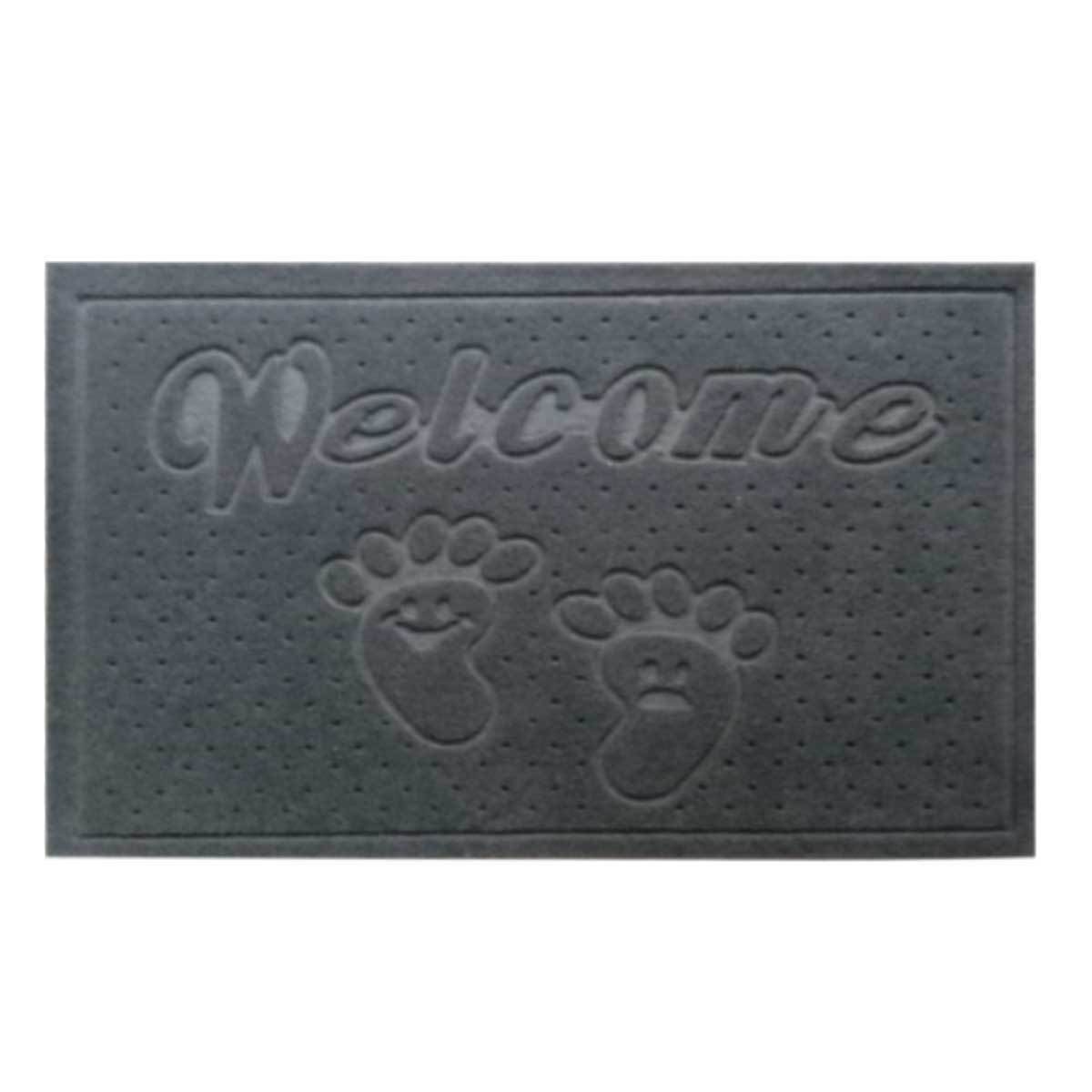 Commercial carpet anti slip rug welcome customized rubber backed polyester doormat for home entrance door floor Mat