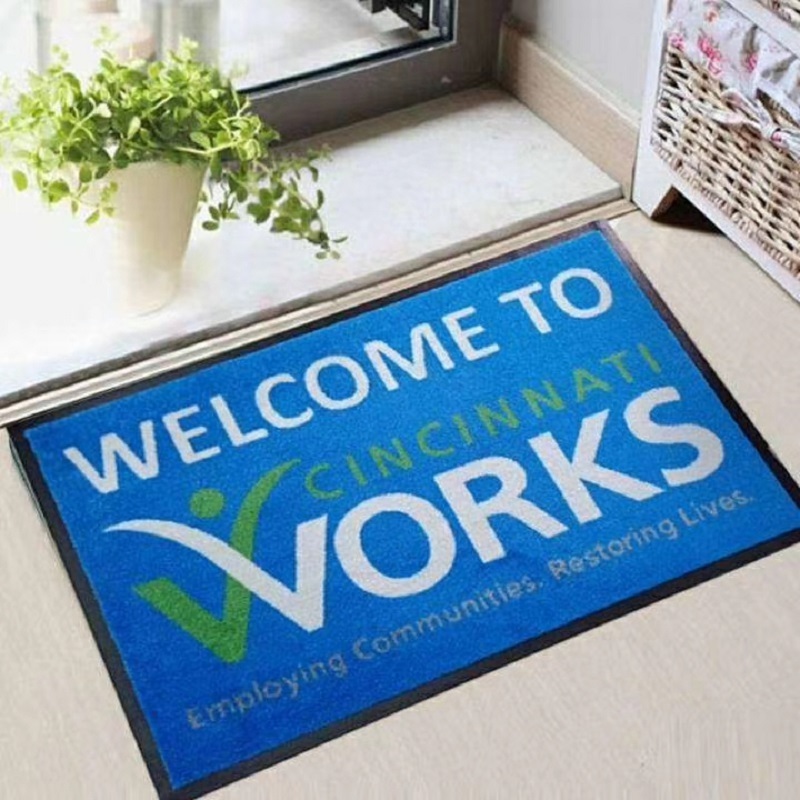 Custom Designed Logo Door Mats Nylon Rubber Carpet Floor Mat for Outdoor & Bar Entrance Printed Advertising Doormat