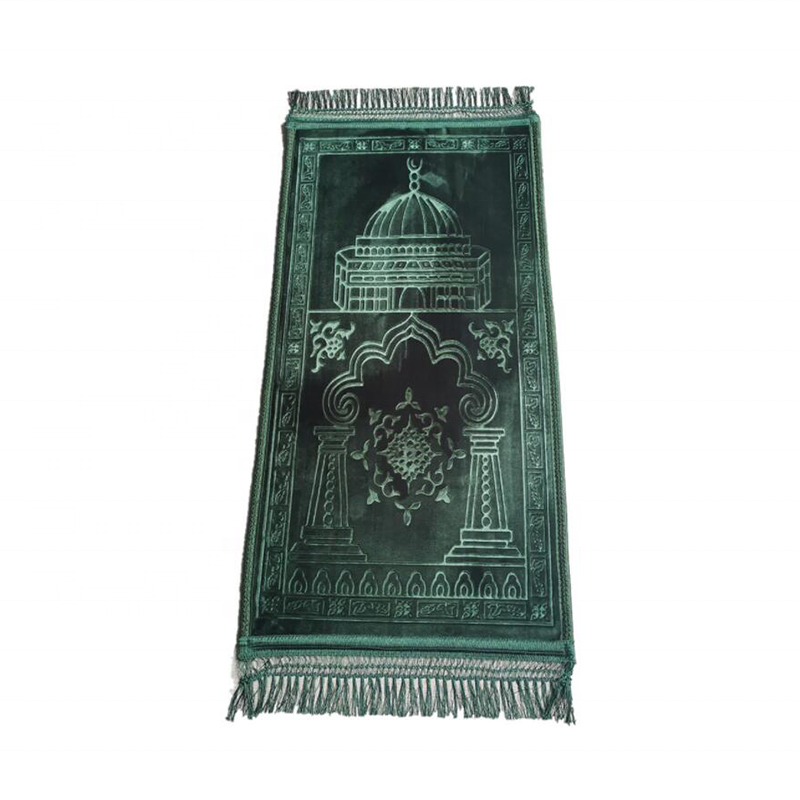 Custom Muslim Prayer Carpet Embossed Design with Separate Packaging Memory Foam Rug Islam Gifts Prayer Mat