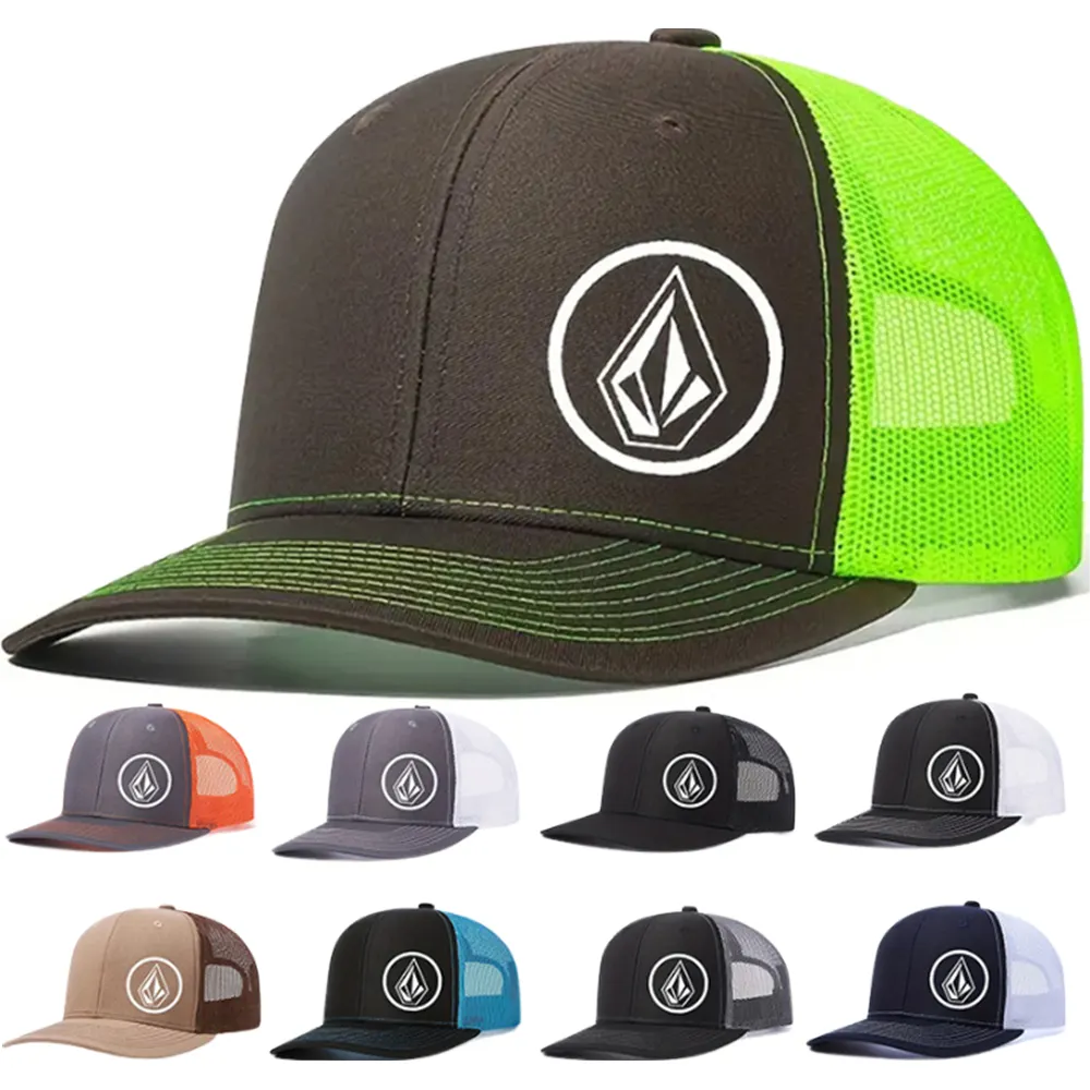 High Quality Custom Logo 6 Panel Mesh Trucker Hat Sports Golf Snapback Caps For Men Fitted Richardson 112 Trucker Hats