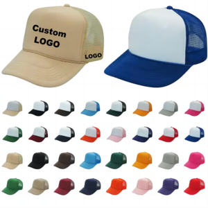 Custom Print 3D Puff Logo OTTO 5 Panel Polyester Mesh Baseball Cap Embroidery Plain Gorras Blank Golf Rope Foam Trucker Hat Cap