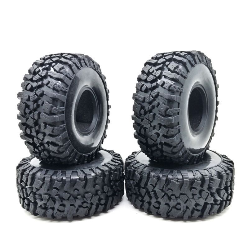 High Quality 1/10 SCX10 90046 D90 D110 Trx4 4pcs Rock Crawler 1.9inch Wheel Tires set with Foam Sponge OD 120mm Rubber Tires