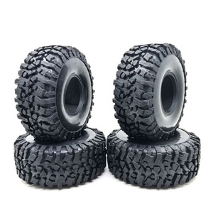 High Quality 1/10 SCX10 90046 D90 D110 Trx4 4pcs Rock Crawler 1.9inch Wheel Tires set with Foam Sponge OD 120mm Rubber Tires