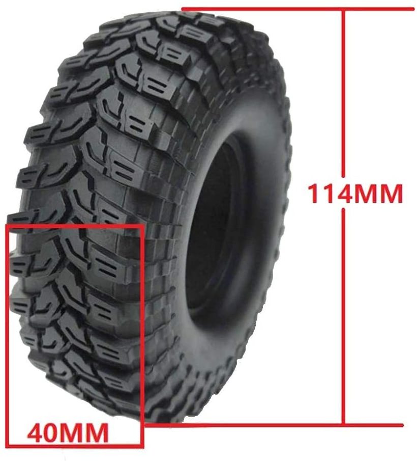 RC Crawler Tire for Axial SCX10 90047 D90 D110 Tamiya CC01 for Traxxas TRX-4 1.9