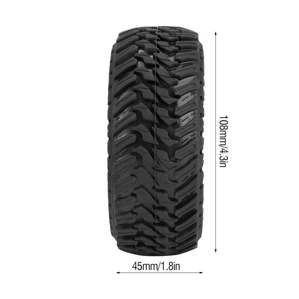 RC Car Rubber Tire  4pcs 1.9inch 45mm Rock Crawler Rubber Tire Wheel Tyre with Sponge for Trx4 Axial SCX10