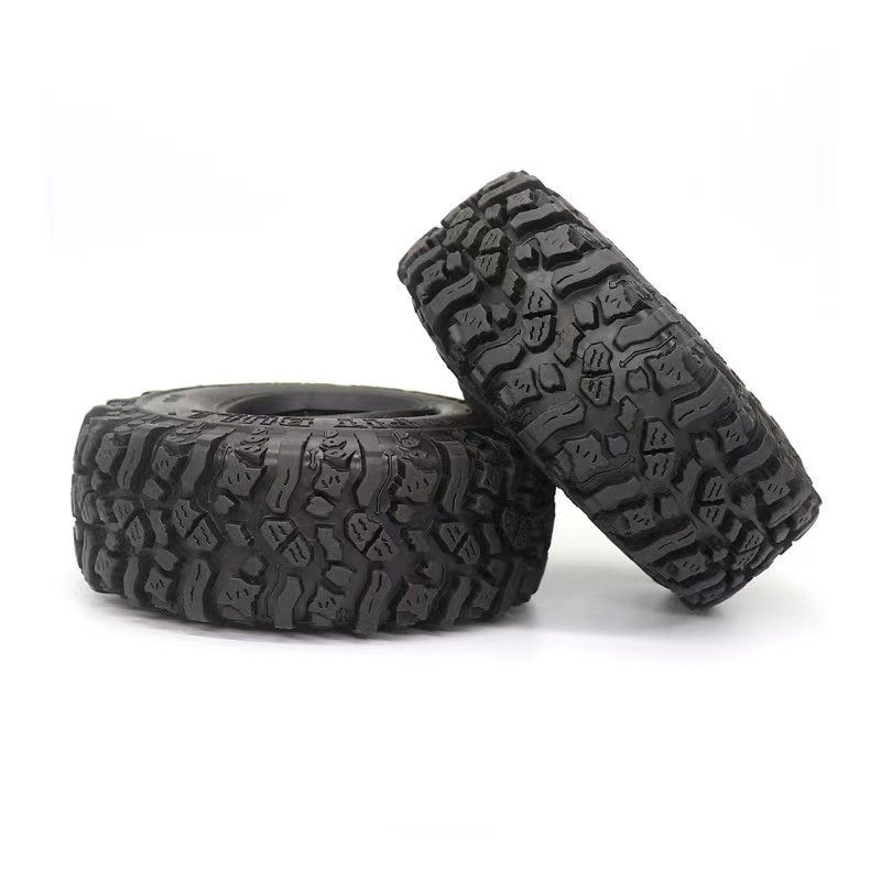 4PCS 115MM 1.9 Rubber Tyres Wheel Tires for 1/10 Rock Crawler Axial SCX10 90046 AXI03007 TRX4 Trx6 D90 D110