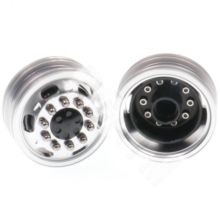 1/14 RC Truck Front Rims Narrow Wheel Hubs for Tamiya Truck Tractor Trailer LESU*1 Pair