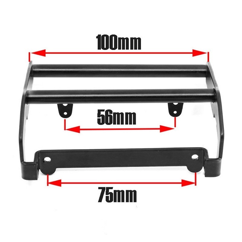 Metal Front Bumper w/LED Light for Traxxas TRX4 Ford Bronco 1/10 RC Crawler