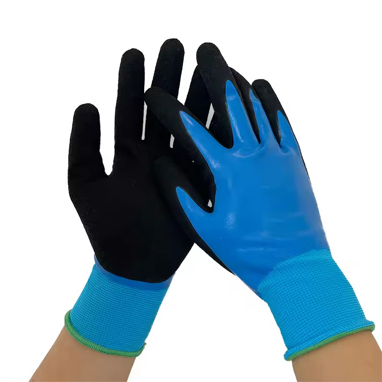 Cheap custom gardening black dotted work industrial latex flex insulating mechanics microfiber gloves safety gloves for work