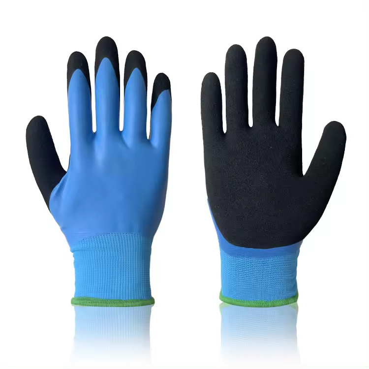 Cheap custom gardening black dotted work industrial latex flex insulating mechanics microfiber gloves safety gloves for work