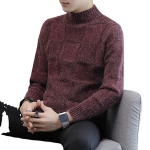 Cashmere Sweater Men Brand Clothing Men Sweaters Pure Color Casual Knit Shirt Autumn Wool Pullover Man High Collar