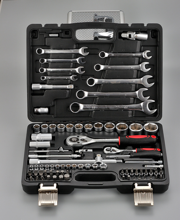 Tool sets professional mechanic chrome vanadium spanner 82pcs socket wrench tool kit