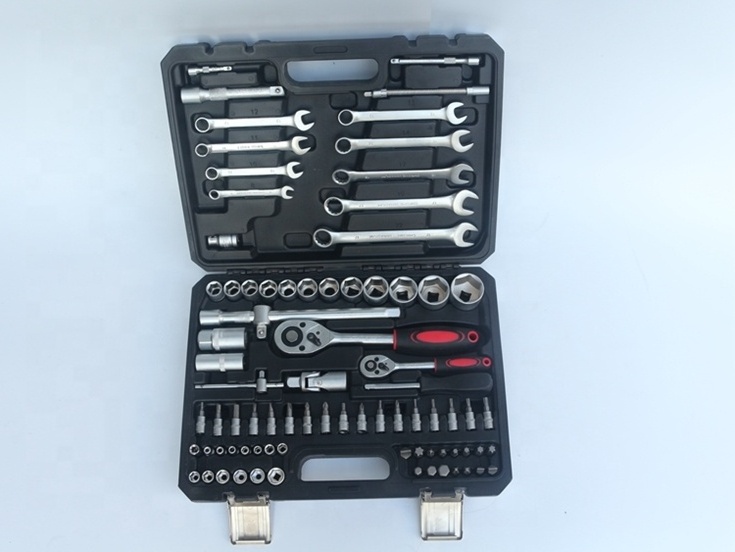 Tool sets professional mechanic chrome vanadium spanner 82pcs socket wrench tool kit