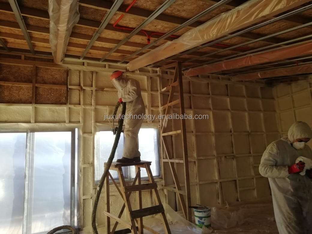 JX adhesive insulation two components pu spray foam for house