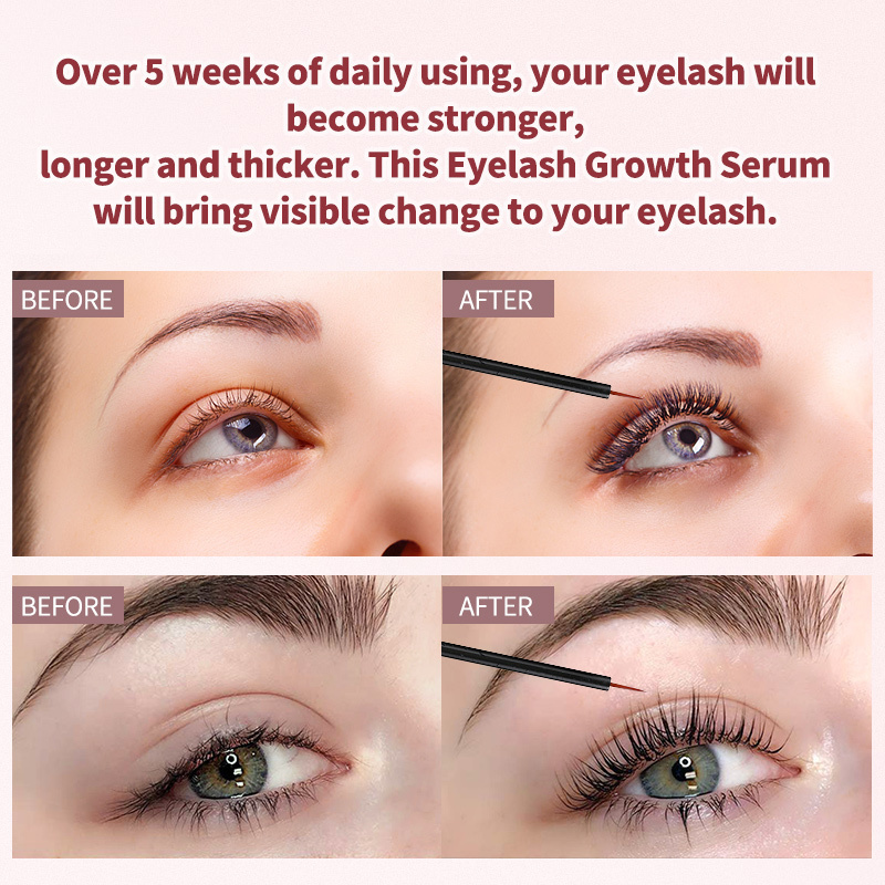 Vegan eyelash growth serum treatments product private label organic keratin eye lash serum