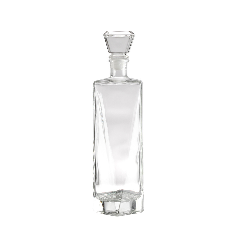 200ml 375ml 500ml 750ml 1000ml Transparent Round Empty Flint Glass Wine Whisky Vodka Tequila Bottle With Sealed Cork Lid