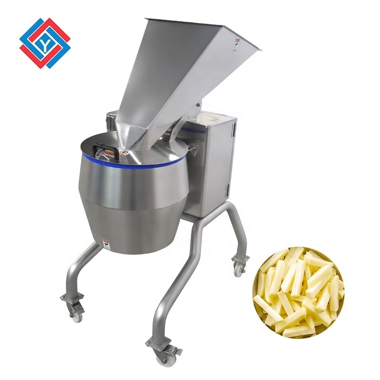 Industrial Potato Cutting Machine / Commercial Potato Slicer / Centrifugal Potato Chips Cutter 1000kg/h