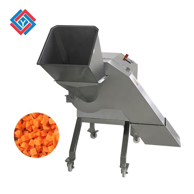 1000kg/h Commercial Fruit and Vegetables Dice Cutter 3D Sweet Potato Purple Cube Cutting Machine