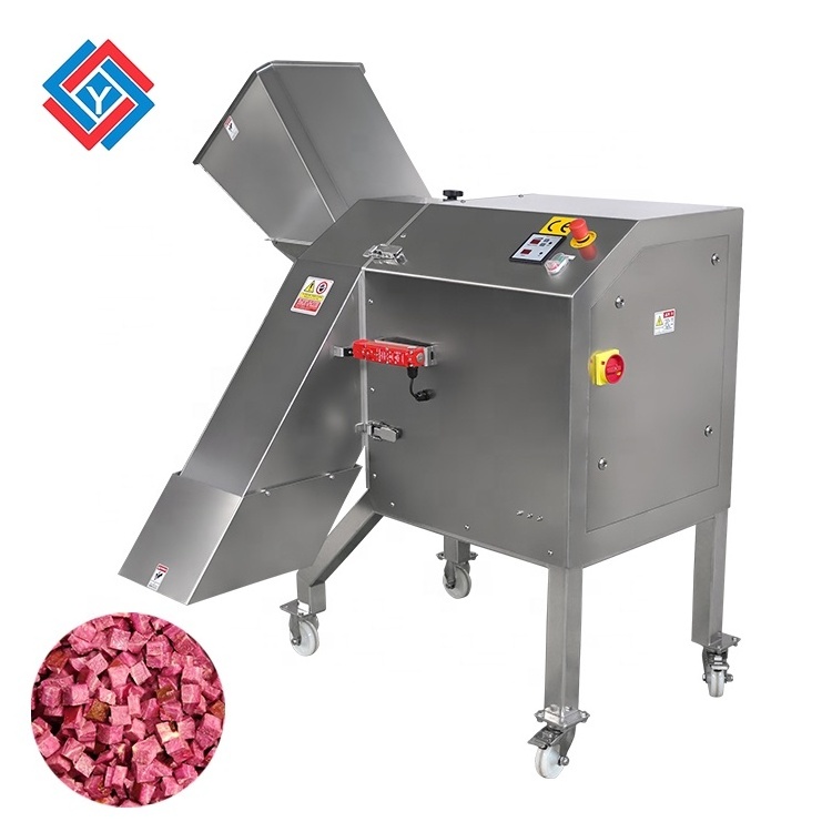 1000kg/h Commercial Fruit and Vegetables Dice Cutter 3D Sweet Potato Purple Cube Cutting Machine