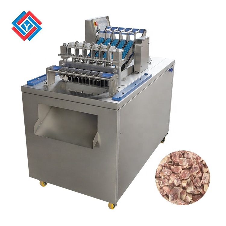 Frozen meat two dimensional dicing machine dice meat cube machine mutton meat dicer