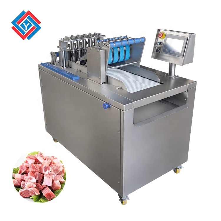 Frozen meat two dimensional dicing machine dice meat cube machine mutton meat dicer