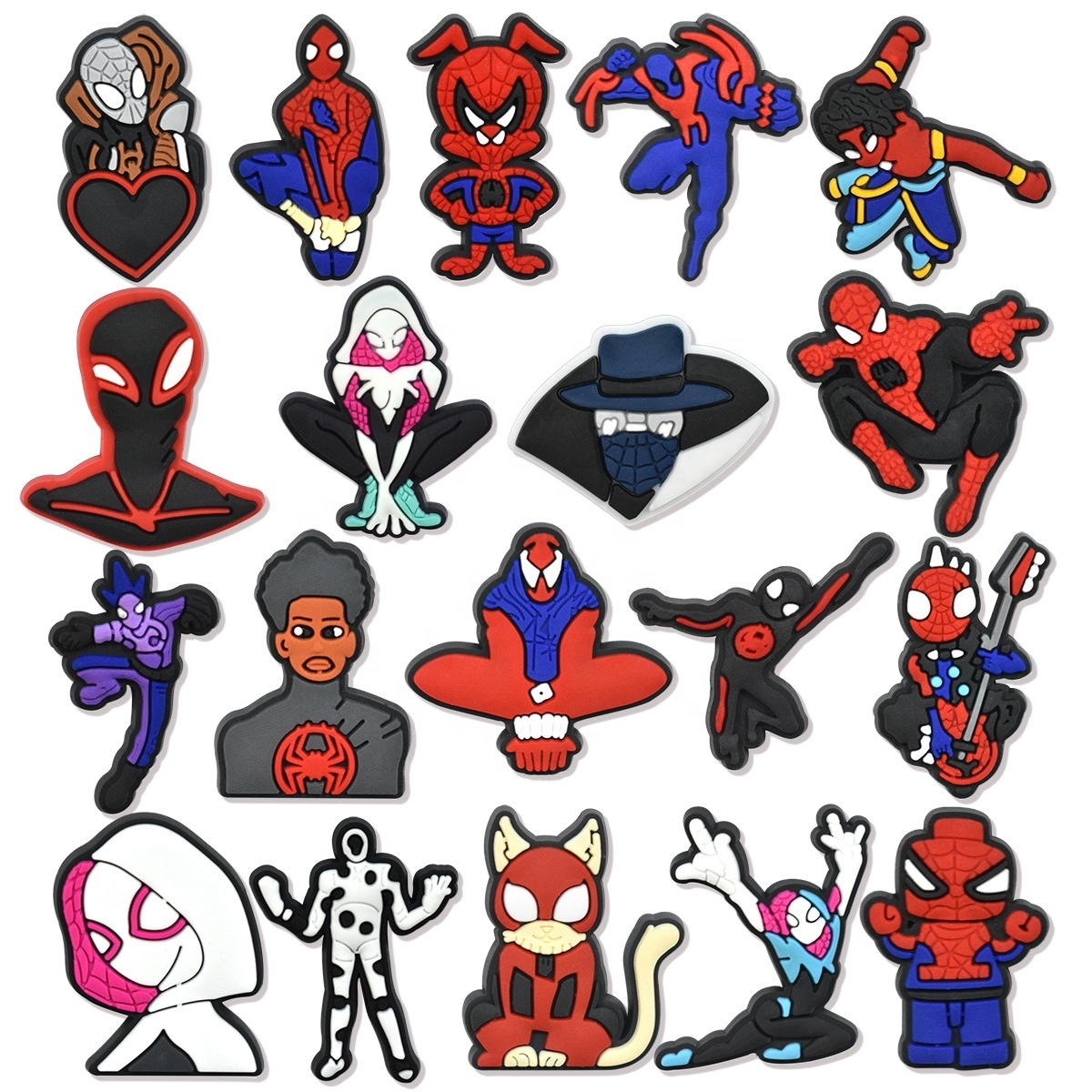 New Arrivals Marvel Super Heroes Pvc Shoe Charms Spider Man Clog Charms for Shoe Decorations