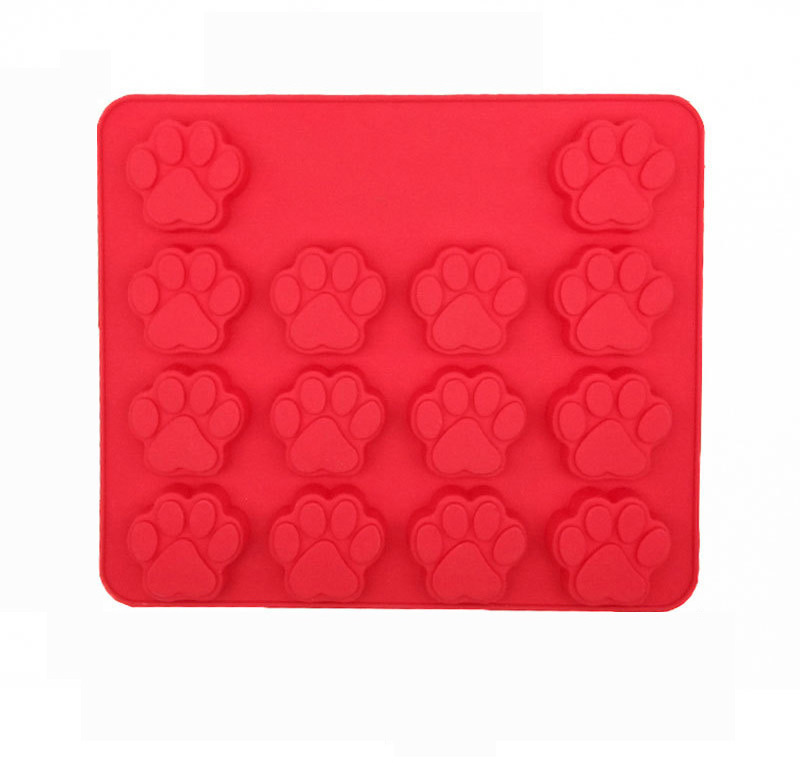 custom silicone cake mold  pet dog biscuit snacks fish bone paw shape cookies mold