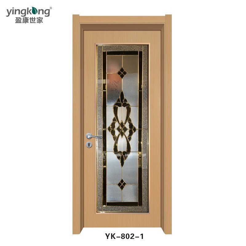 Sliding WPC/PVC door with frame waterproof interior morden room door design