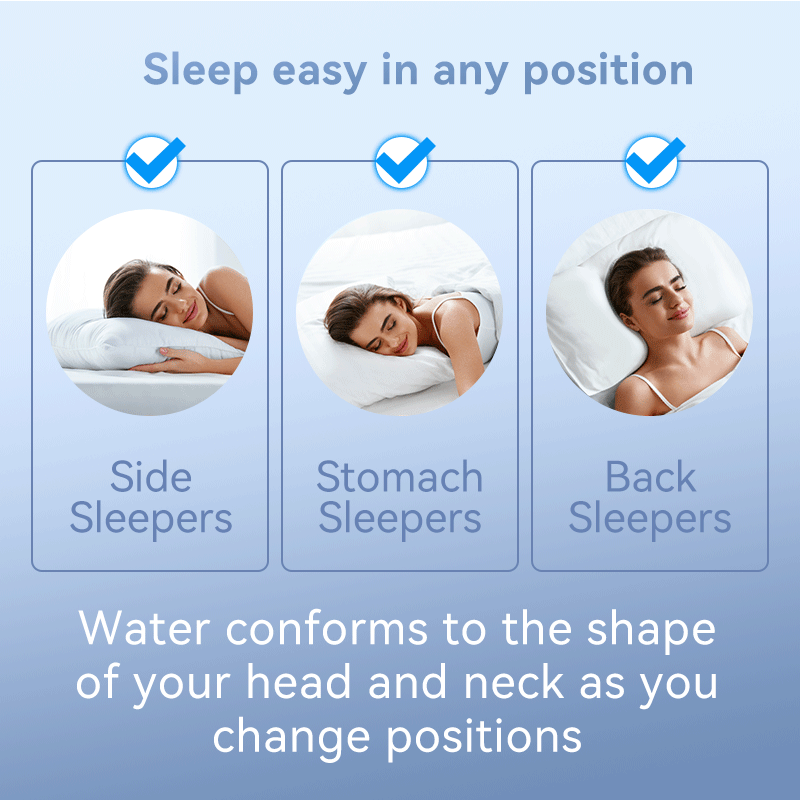 Premium Large Water Sleeping Pillow Adjustable Supportive Water Pillow for bed pillow