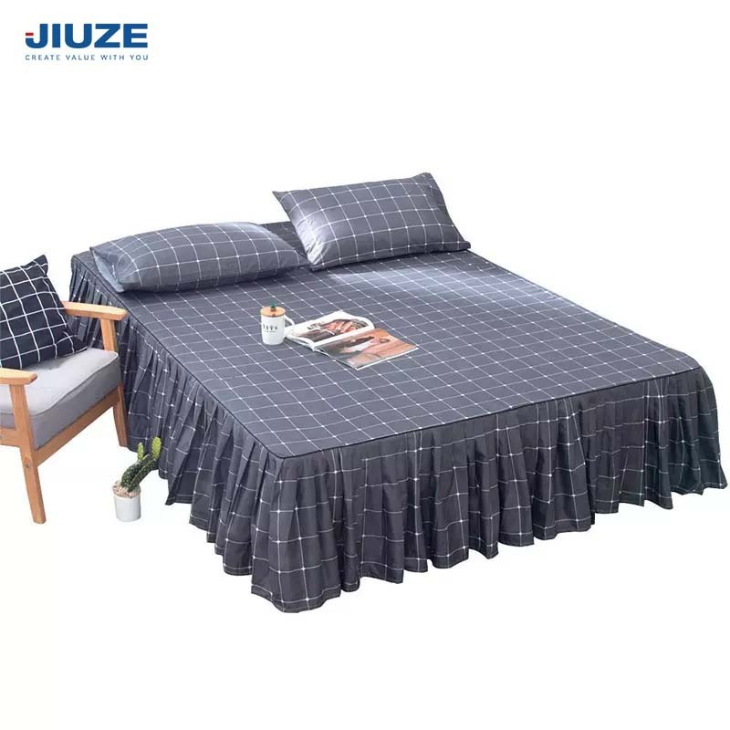 OEM Wrap Around Ruffled Bed Skirt With Adjustable Elastic Belt Drop Easy To Put On Wrinkle Free Bedskirt Dust Ruffles