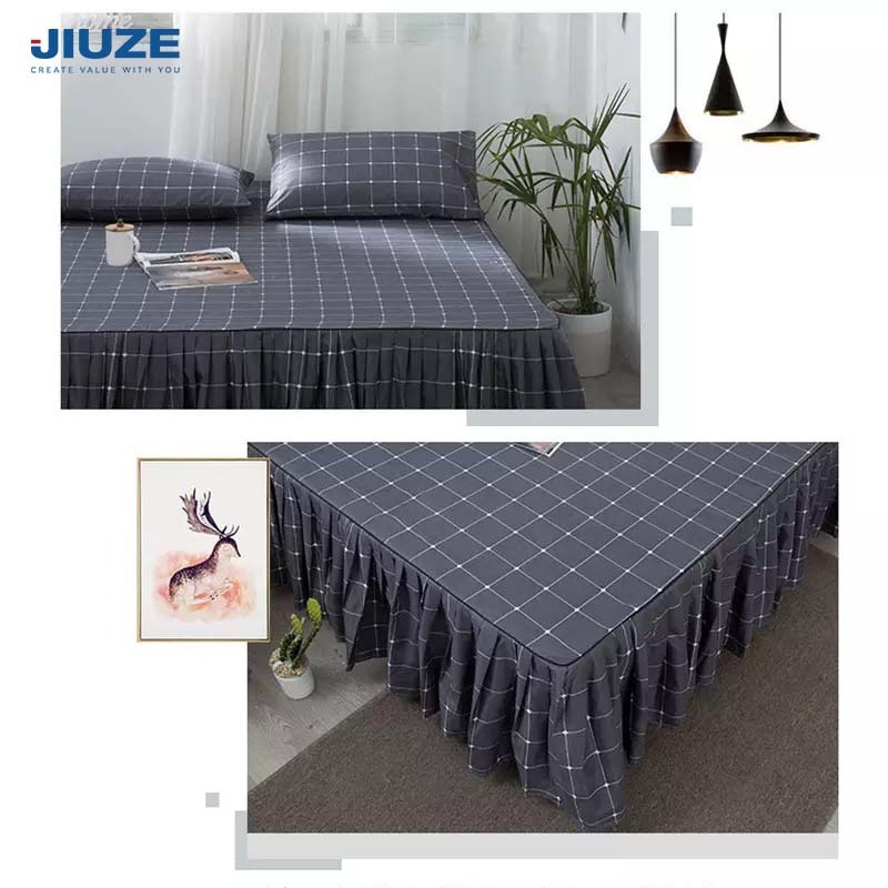 OEM Wrap Around Ruffled Bed Skirt With Adjustable Elastic Belt Drop Easy To Put On Wrinkle Free Bedskirt Dust Ruffles