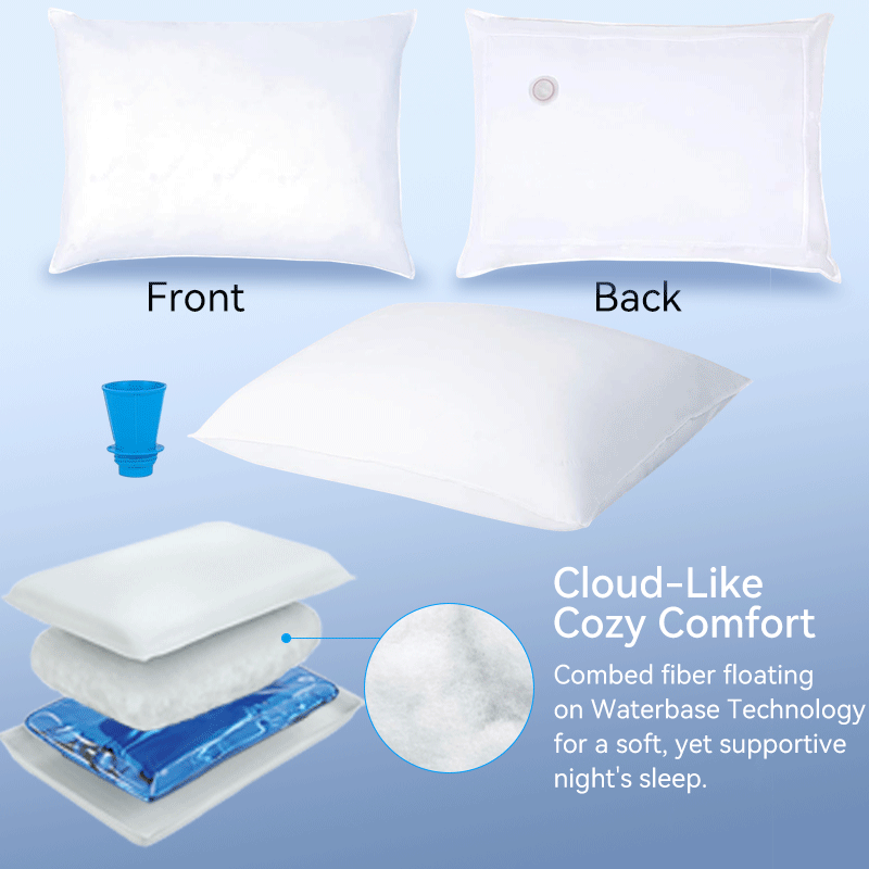 Premium Large Water Sleeping Pillow Adjustable Supportive Water Pillow for bed pillow