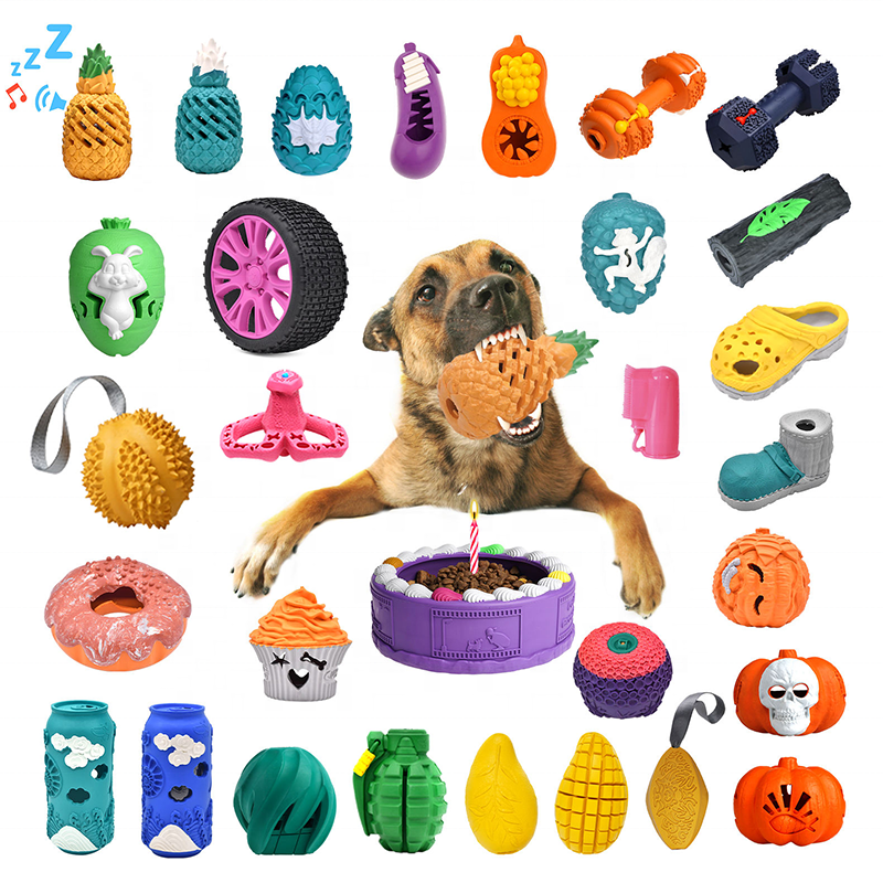 Factory Manufacture Pet Dog Chew Rubber Sport Indestructible Safe Rubber Toy