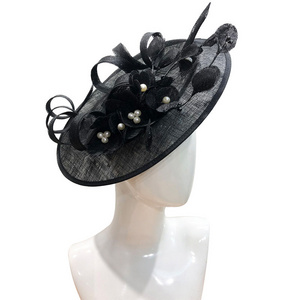 Fashion design more style option elegant church fascinator hats for sales