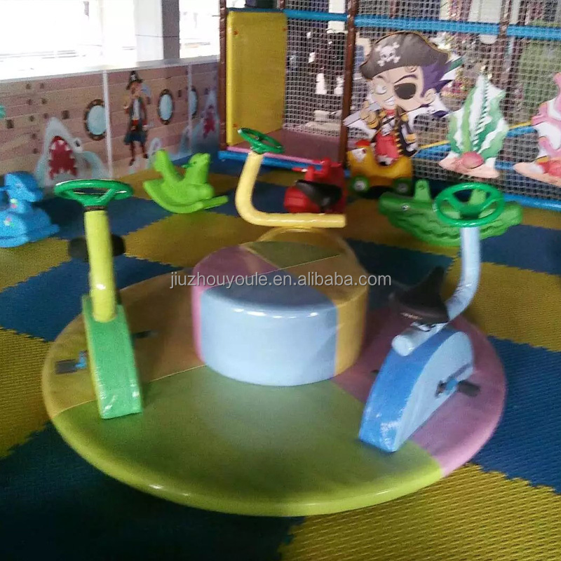 Soft Play Rides Carousel Electric Rotary Children's Soft Play Equipment Indoor Children's Soft Pedal Bicycle Playground