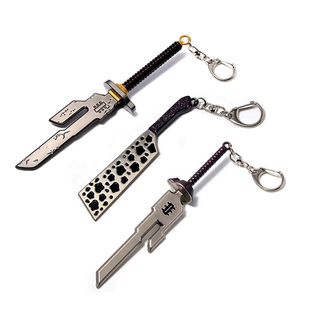 Anime Jujutsu Kaisen Fushiguro Nanami Kento Weapon Model Sword Pendant Keychain for Women Men