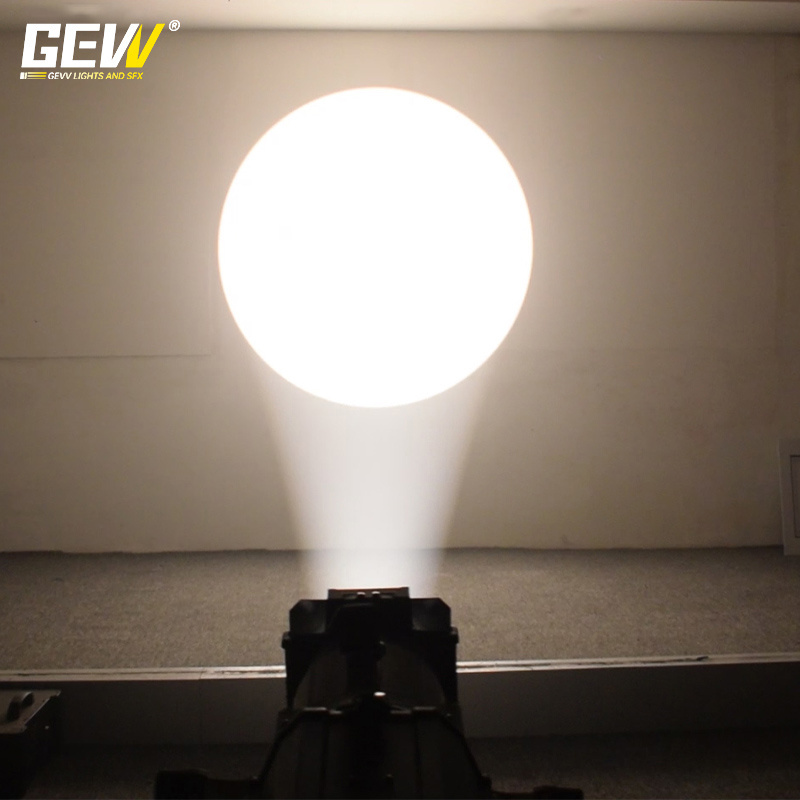 GEVV Professional Stage Lighting 200W LED Follow Spotlight Profile Light With Zoom for Theater