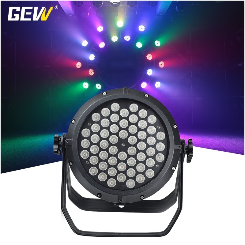 GEVV High Power Stage Lighting RGBW Par Can Lights Waterproof IP65 DMX 54*3w RGB 3in1 54 Outdoor Led Par Light