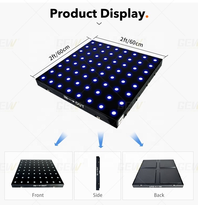 Top Dance Floor Hot Selling Wireless RGB LED Dance Floor Magnetic Digital Led Dance Floor Mat For Wedding Party